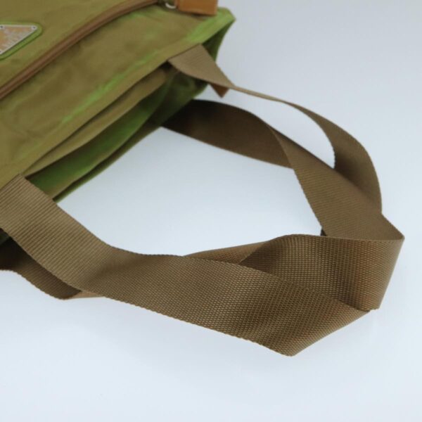 PRADA Tote Bag Nylon Silver Brown  97604