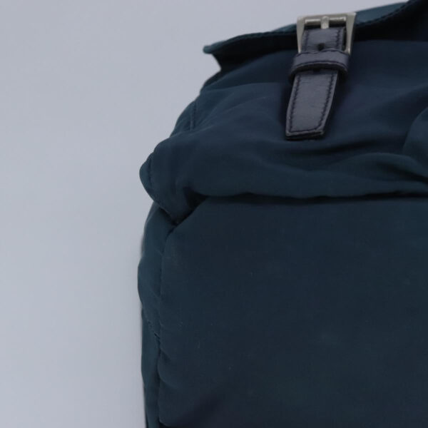 PRADA Backpack Nylon Blue Silver  97831