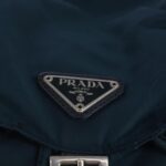 PRADA Backpack Nylon Blue Silver  97831