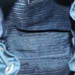 PRADA Backpack Nylon Blue Silver  97831