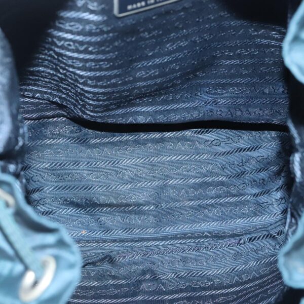 PRADA Backpack Nylon Blue Silver  97831