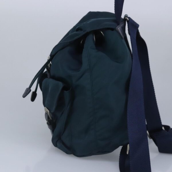 PRADA Backpack Nylon Blue Silver  97831