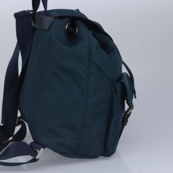 PRADA Backpack Nylon Blue Silver  97831