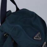 PRADA Backpack Nylon Blue Silver  97831