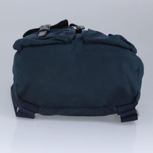 PRADA Backpack Nylon Blue Silver  97831