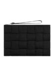 Bottega Veneta Cassette Small Flat Clutch Bag Black