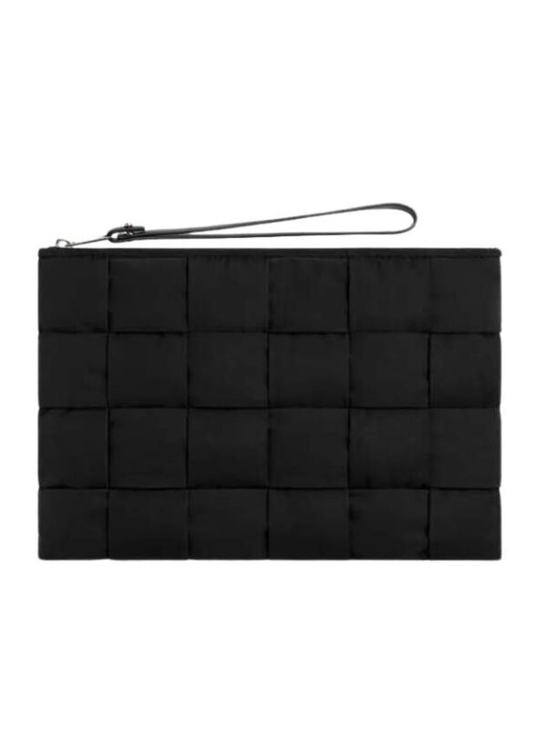 Bottega Veneta Cassette Small Flat Clutch Bag Black
