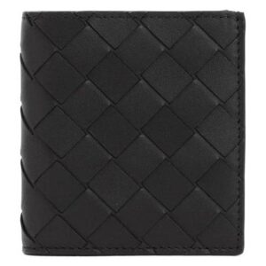 Bottega Veneta Intrecciato Slim Half Wallet Black