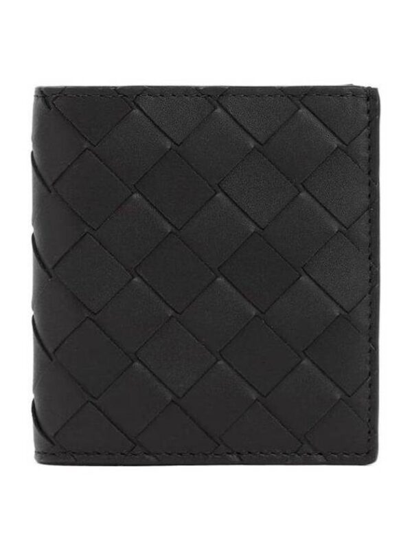 Bottega Veneta Intrecciato Slim Half Wallet Black