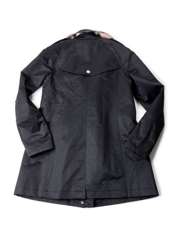 Burberry Brit Hooded Nova Check Wool Lined Coat Black