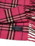 Burberry Cashmere Check Scarf Pink