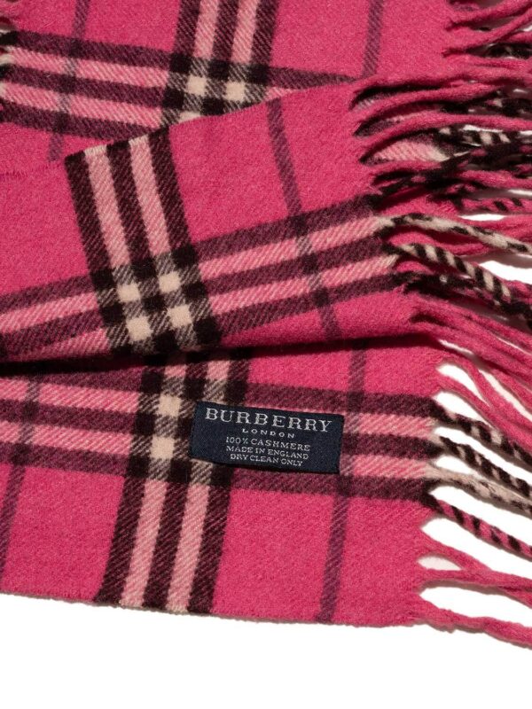 Burberry Cashmere Check Scarf Pink