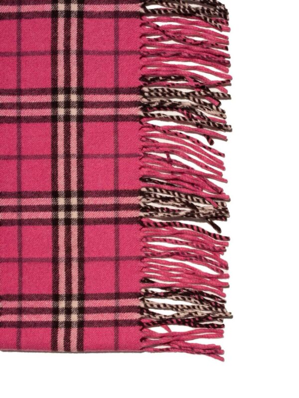 Burberry Cashmere Check Scarf Pink