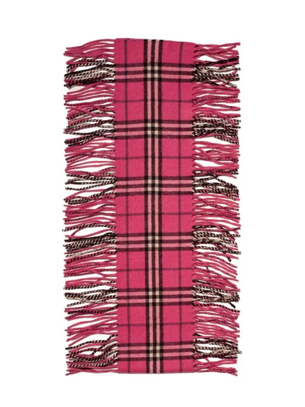 Burberry Cashmere Check Scarf Pink