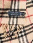 Burberry Cashmere House Check Fringe Scarf Brown