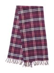 Burberry Cashmere House Check Fringe Scarf Burgundy