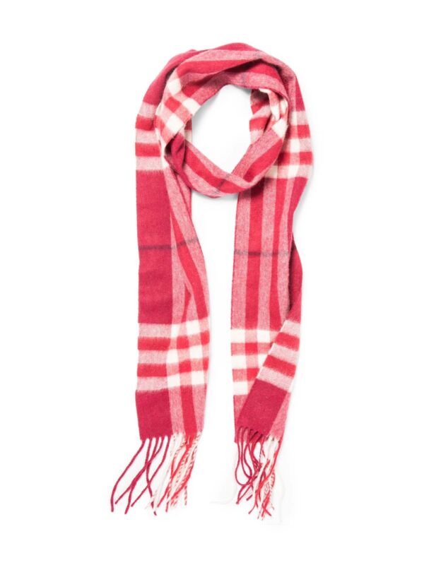 Burberry Cashmere House Check Narrow Scarf Red
