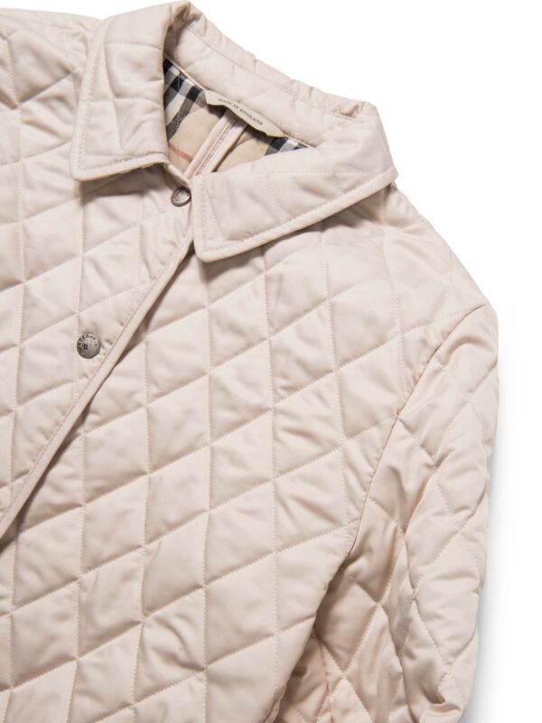 Burberry Check Lined Quilted Utility Jacket Beige