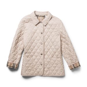 Burberry Check Lined Quilted Utility Jacket Beige