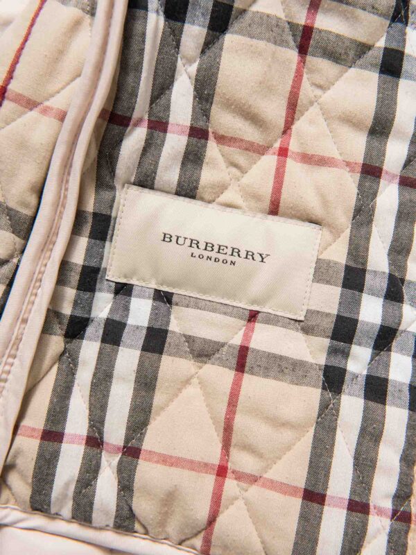 Burberry Check Lined Quilted Utility Jacket Beige