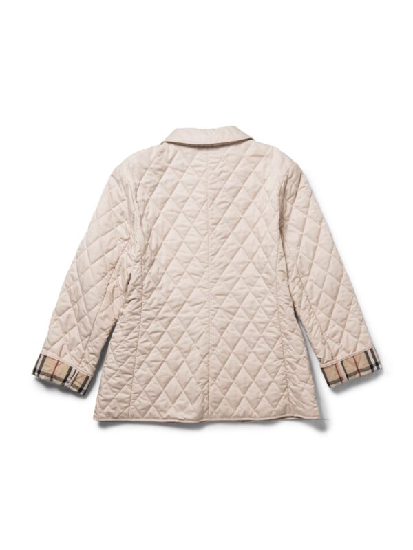 Burberry Check Lined Quilted Utility Jacket Beige