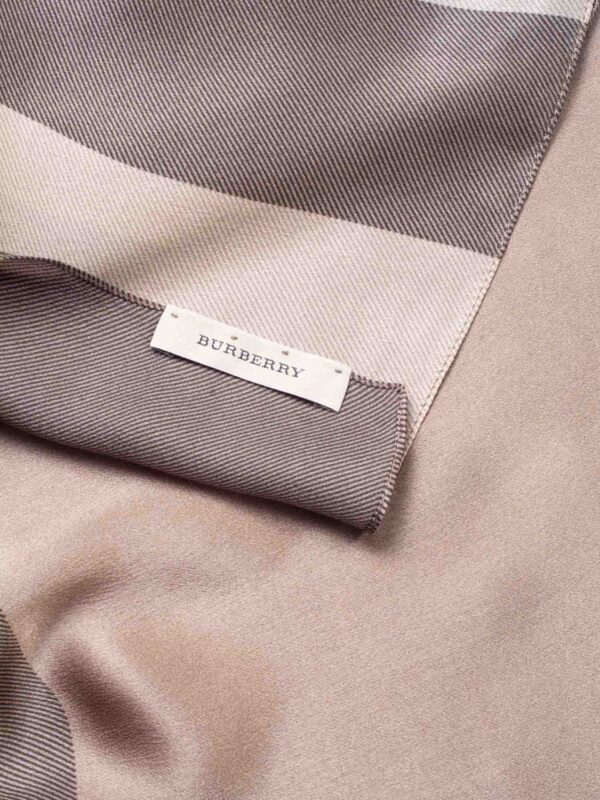 Burberry Check Silk Scarf Multicolor