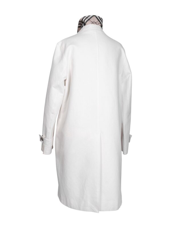 Burberry Cotton Gabardine Raincoat White