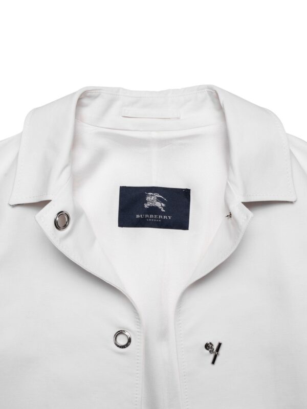 Burberry Cotton Gabardine Raincoat White