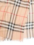 Burberry Cotton House Check Fringe Large Summer Scarf Brown