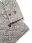 Burberry Double Breasted Quilted Nova Check Coat Beige