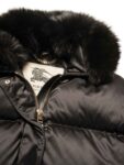 Burberry Fur Collar Oversized Puffer Down Jacket Black
