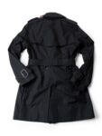 Burberry Gabardine Nova Check Trench Coat Black