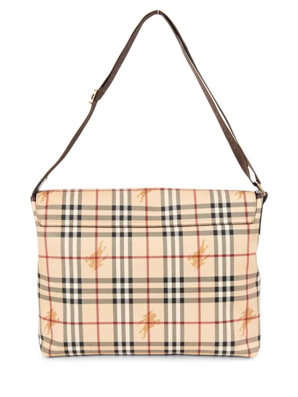 Burberry Haymarket Check Messenger Bag Beige