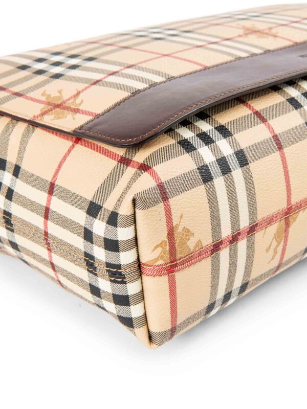 Burberry Haymarket Check Messenger Bag Beige