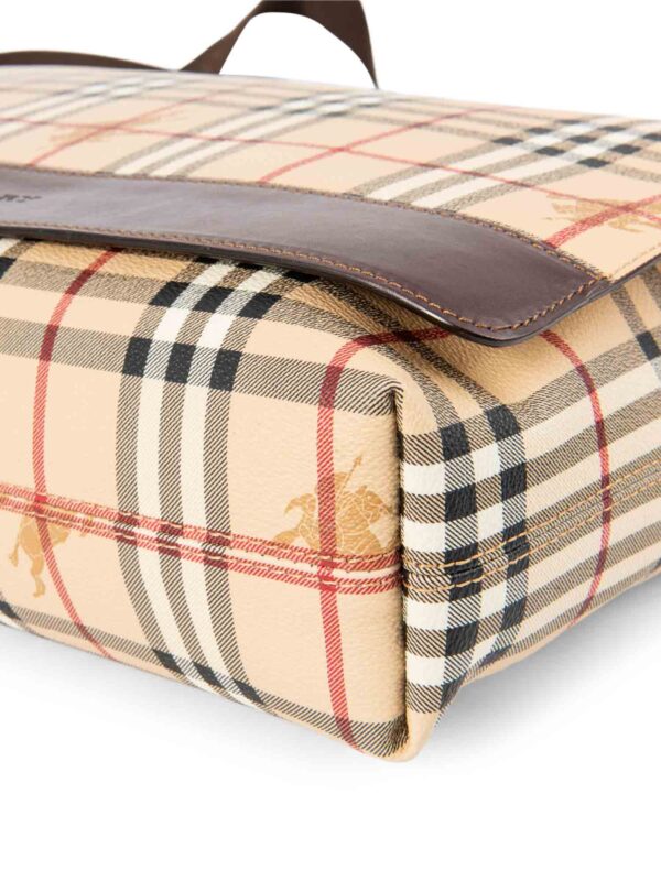 Burberry Haymarket Check Messenger Bag Beige