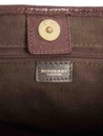 Burberry Heymarket Check Top Handle Shopper Bag Brown