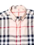 Burberry House Check Cotton Collared Button Up Boyfriend Shirt Beige
