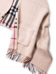 Burberry House Check Reversible Wool Poncho Beige