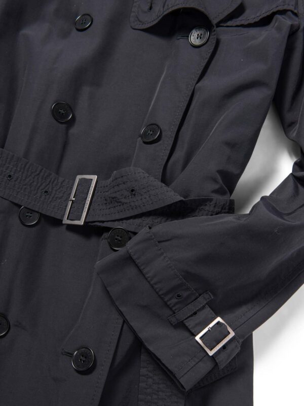 Burberry House Check Wool Lined Trench Coat Black