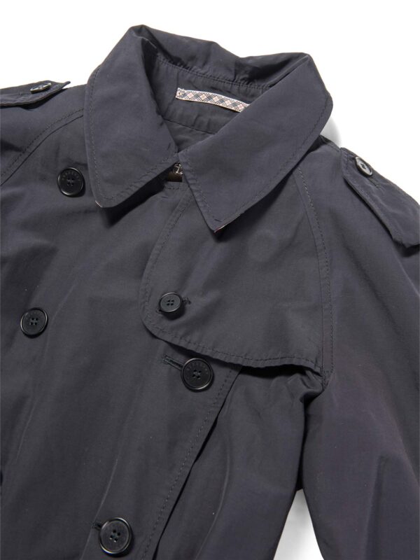 Burberry House Check Wool Lined Trench Coat Black