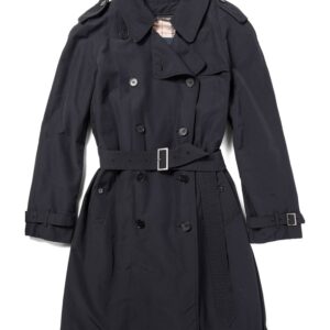 Burberry House Check Wool Lined Trench Coat Black