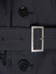 Burberry House Check Wool Lined Trench Coat Black