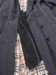 Burberry House Check Wool Lined Trench Coat Black
