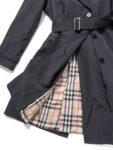 Burberry House Check Wool Lined Trench Coat Black