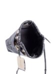 Burberry Leather House Check Bucket Messenger Bag Black