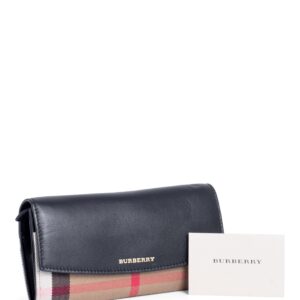 Burberry-Leather-House-Check-Flap-Wallet-Black-Brown-2
