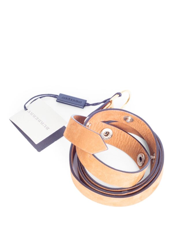 Burberry Leather Studded Belt Brown