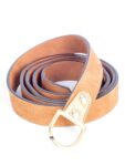 Burberry Leather Studded Belt Brown