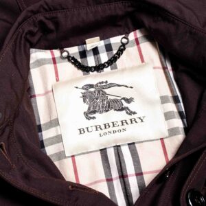 Burberry-Logo-Check-Belted-Button-Rain-Coat-Brown-2