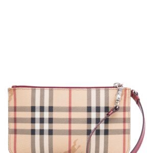 Burberry-Logo-Haymarket-Check-Wristlet-Bag-Beige-Red-2